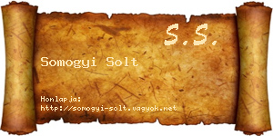 Somogyi Solt névjegykártya
